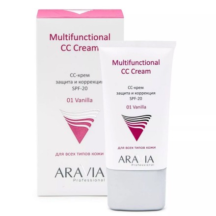 Aravia CC-крем защитный SPF-20 для лица / Multifunctional CC Cream тон 01