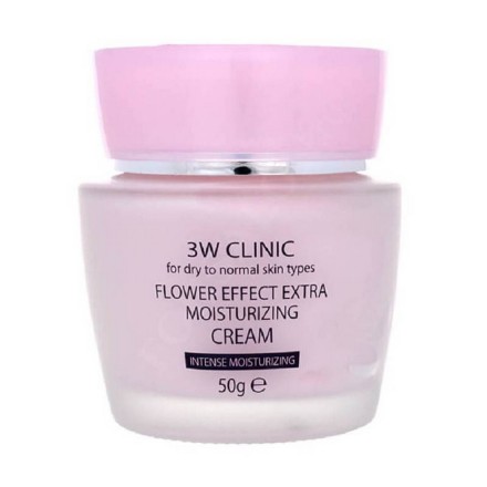 3W Clinic Крем для лица с цветочными экстрактами, 50 мл
