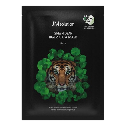 JMsolution Тканевая маска анти-стресс с центеллой азиатской / Green Dear Tiger Cica Mask, 30 мл